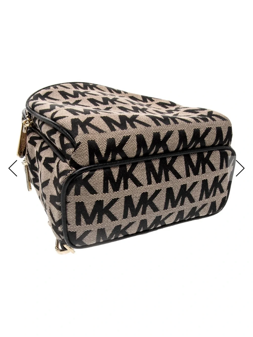 Michael Kors Logo Mini Backpack in Brown and Black with Gold Hardware - Picture 4 of 6